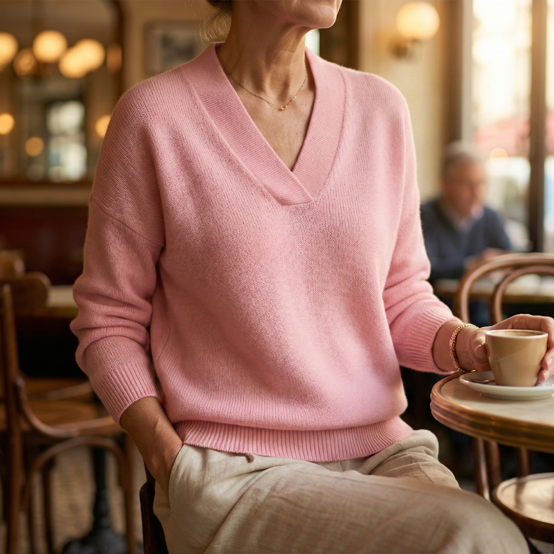 Faye | Relaxed Soft V-Neck Sweater