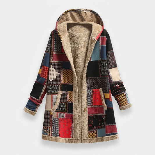 Sadie | Retro Patchwork Fleece Jacket