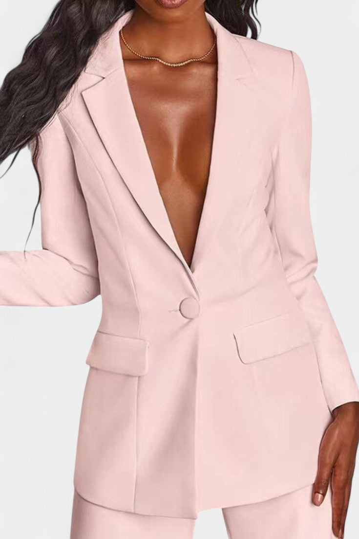 Marnie Blazer and High-Waisted Pants Ensemble
