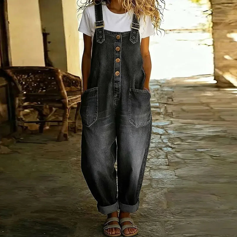 Madison | Vintage Denim-Look Romper