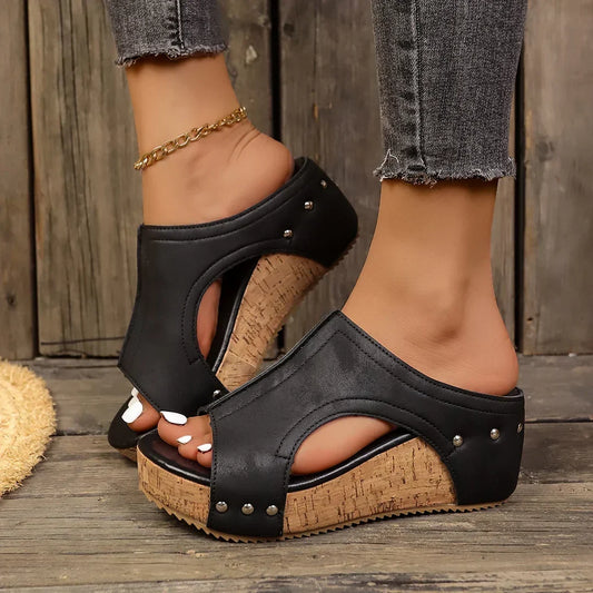 Lumi | Orthopedic Stud Wedge Sandals