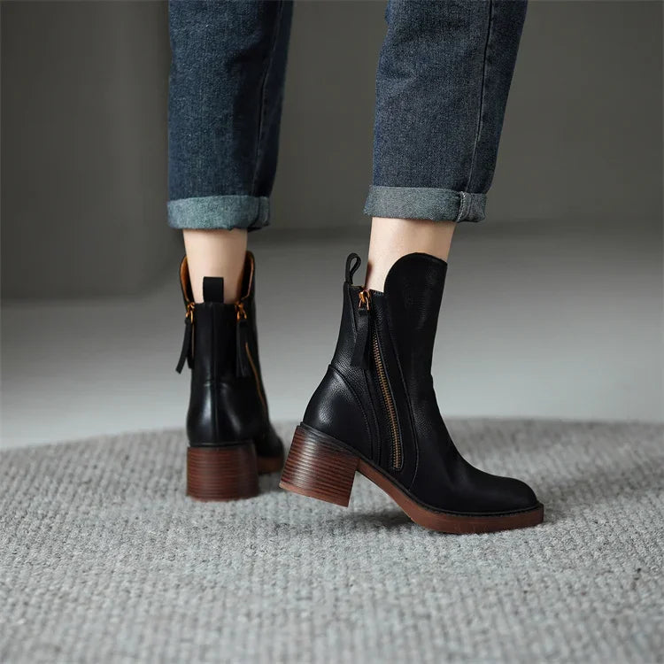 Margaret™ Elegant Leather Boots
