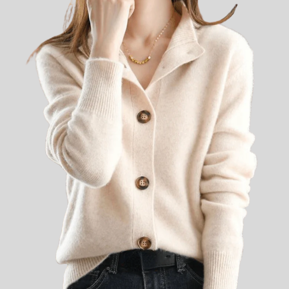 Claire | Retro Cashmere Cardigan