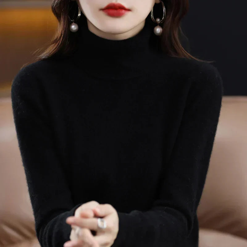 Amara | Cashmere Mock-Neck Sweater