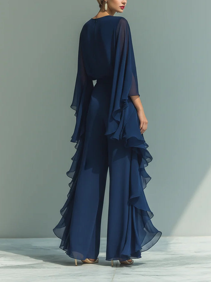 Aurelia | Elegant Flowing Evening Jumpsuit