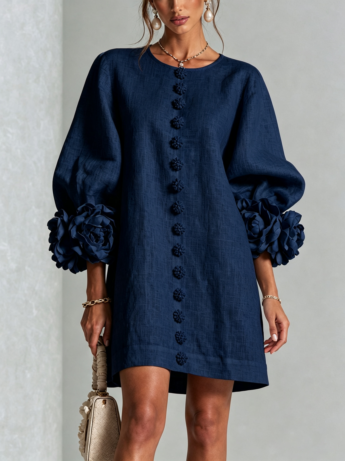 Selena | Floral Button-Down Mini Dress