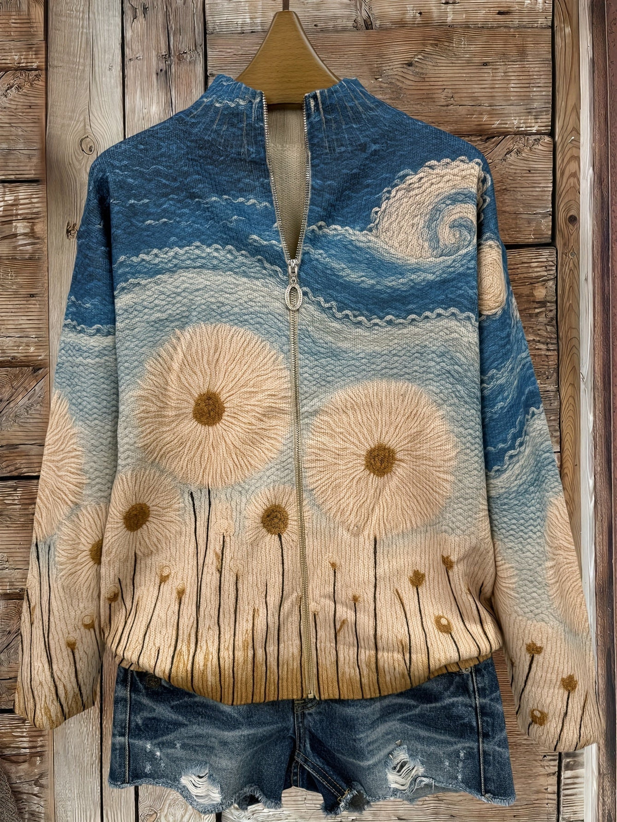 Yolanda | Dandelion Zip Cardigan