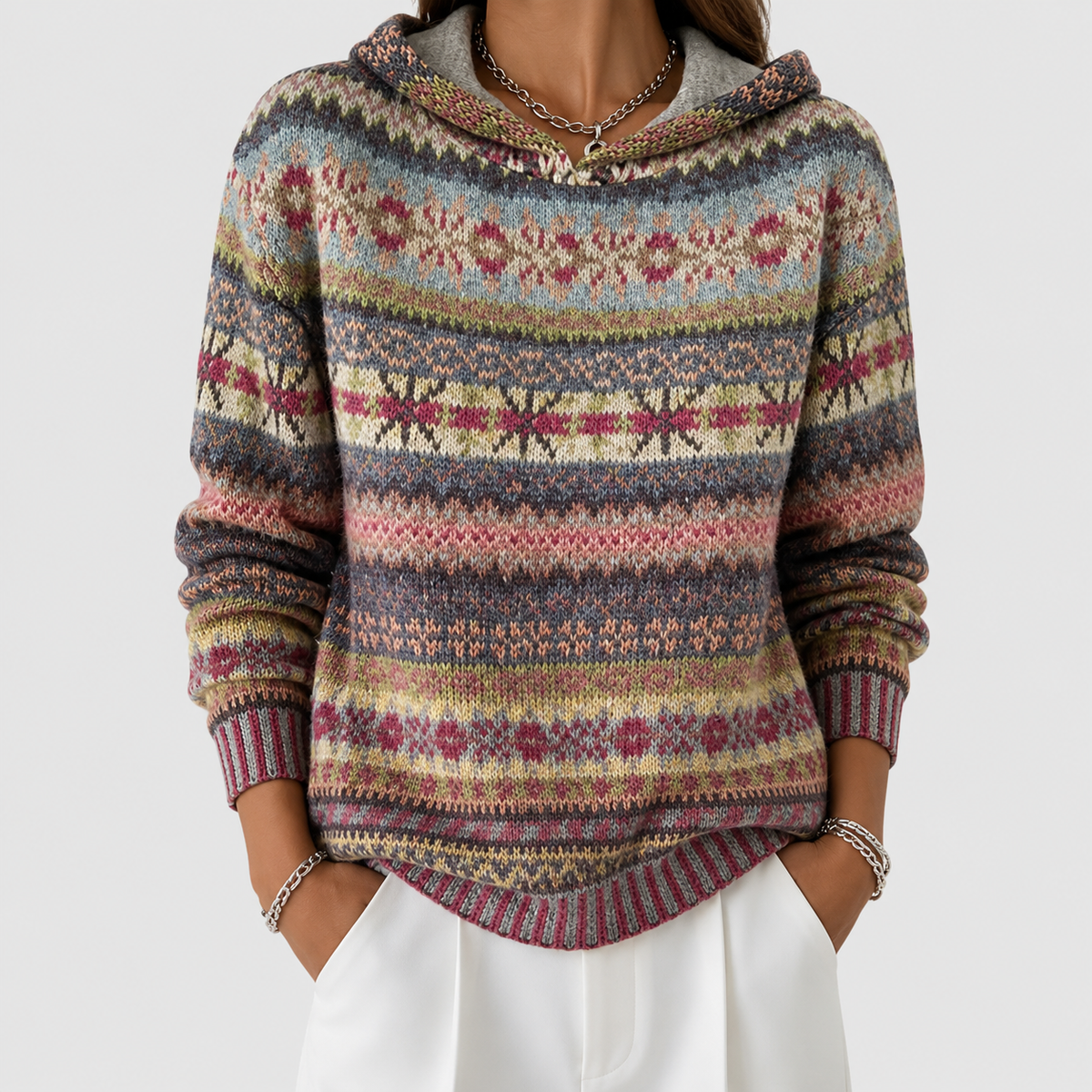 Gaby | Retro Boho-Pattern Sweatshirt