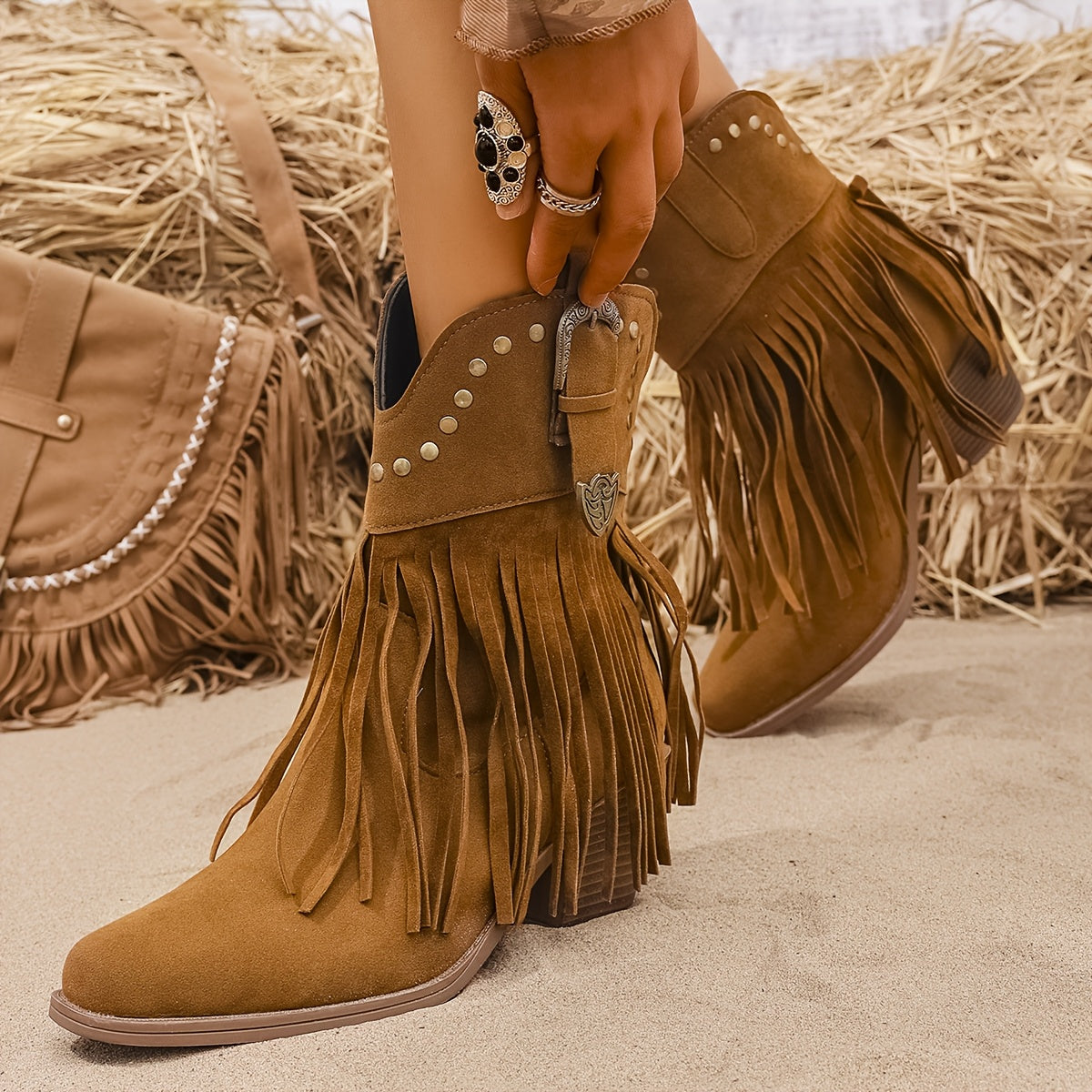 Calla | Cowboy Boots with Fringe
