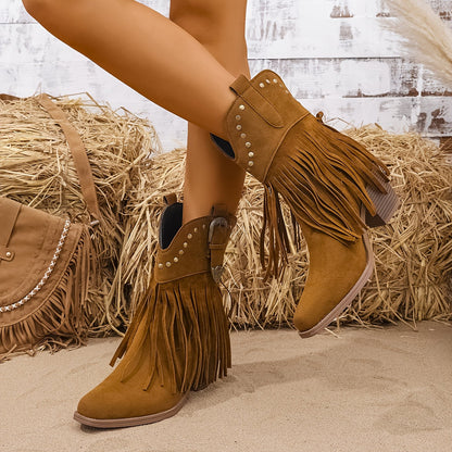 Calla | Cowboy Boots with Fringe