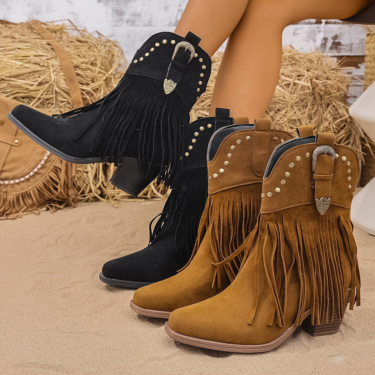 Calla | Cowboy Boots with Fringe