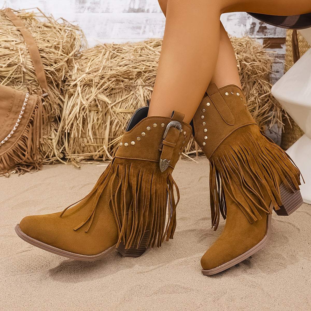 Calla | Cowboy Boots with Fringe