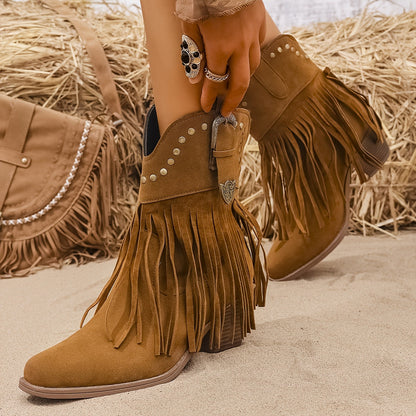 Calla | Cowboy Boots with Fringe