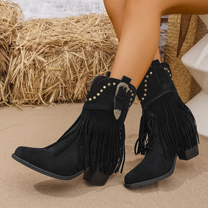 Calla | Cowboy Boots with Fringe
