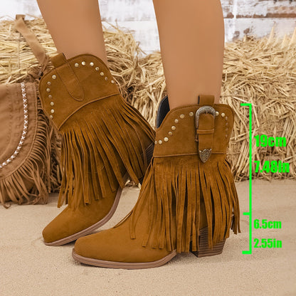 Calla | Cowboy Boots with Fringe