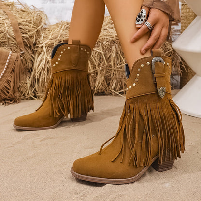 Calla | Cowboy Boots with Fringe