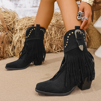 Calla | Cowboy Boots with Fringe