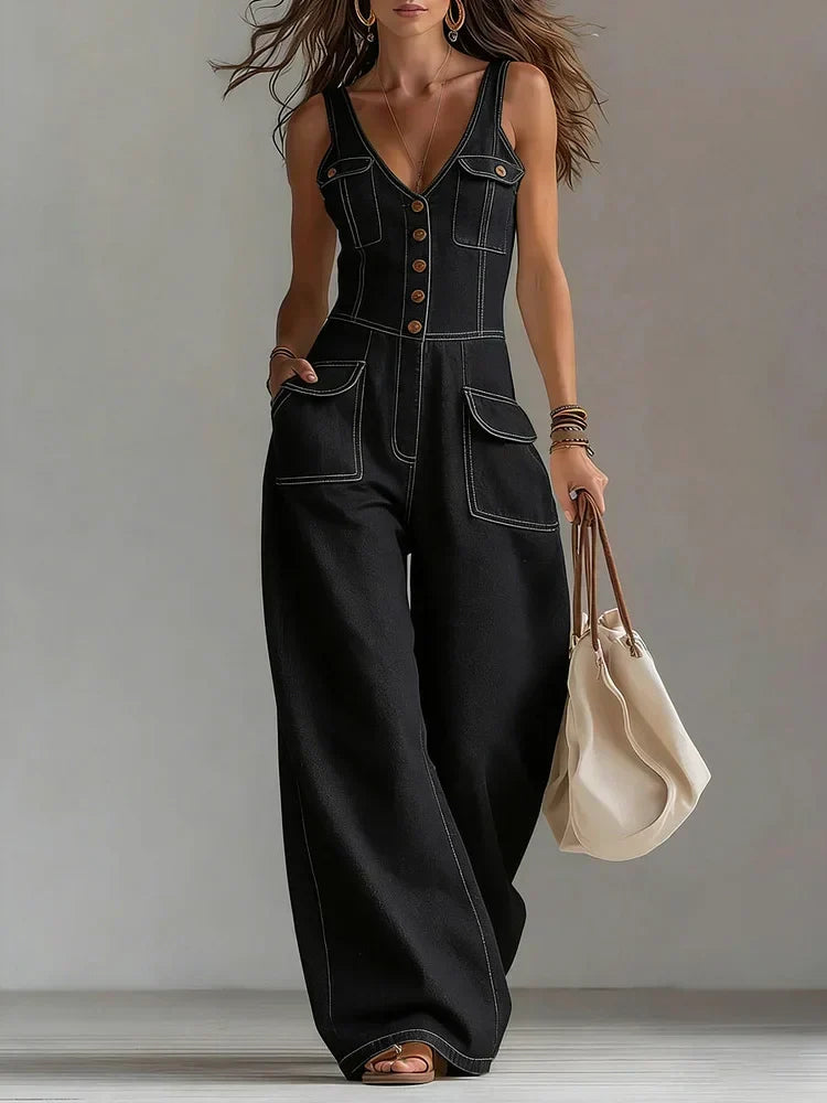 Sylvia | Casual Denim Overalls