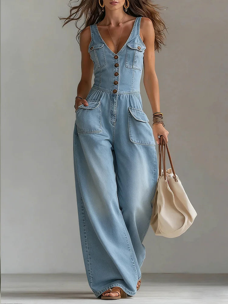 Sylvia | Casual Denim Overalls