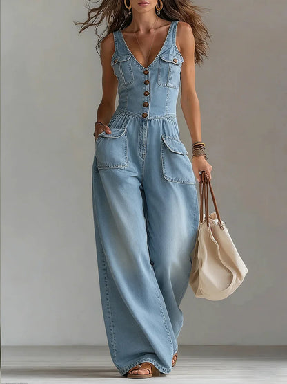 Sylvia | Casual Denim Overalls