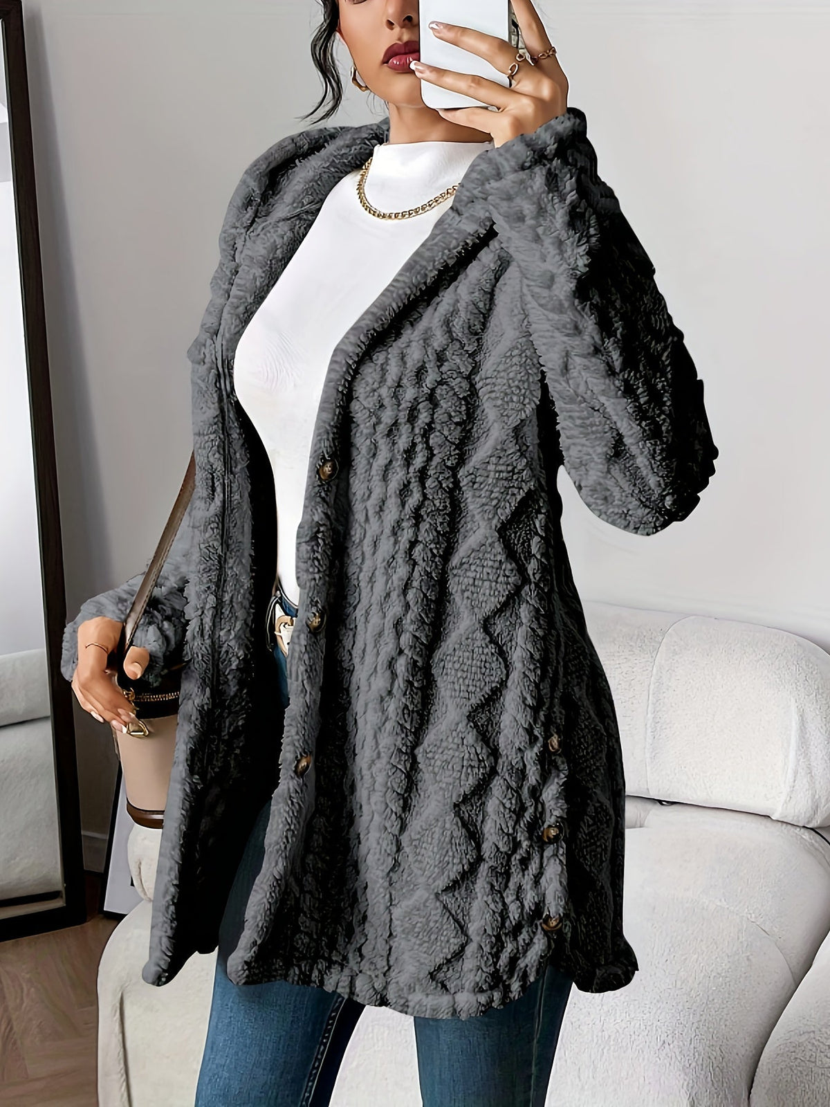 Danielle | Plush Hooded Jacket