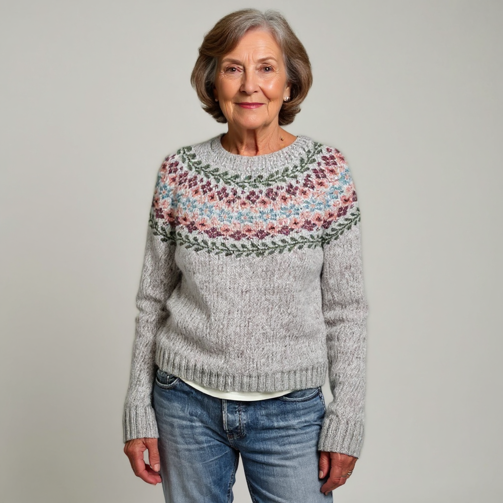 Retro Icelandic Knit Sweater