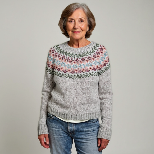 Ruth | Floral Yoke Sweater