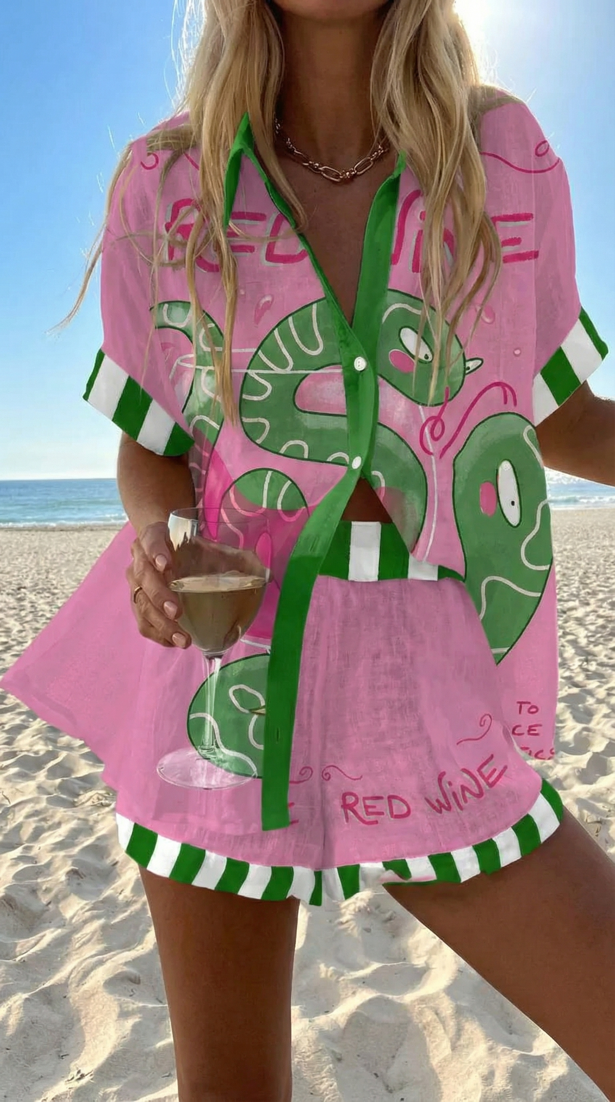 Betty | Pop Art Print Two-Piece Summer Set