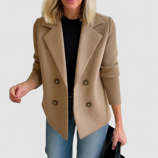 Vanessa | Knit-Sleeve Tailored Coat