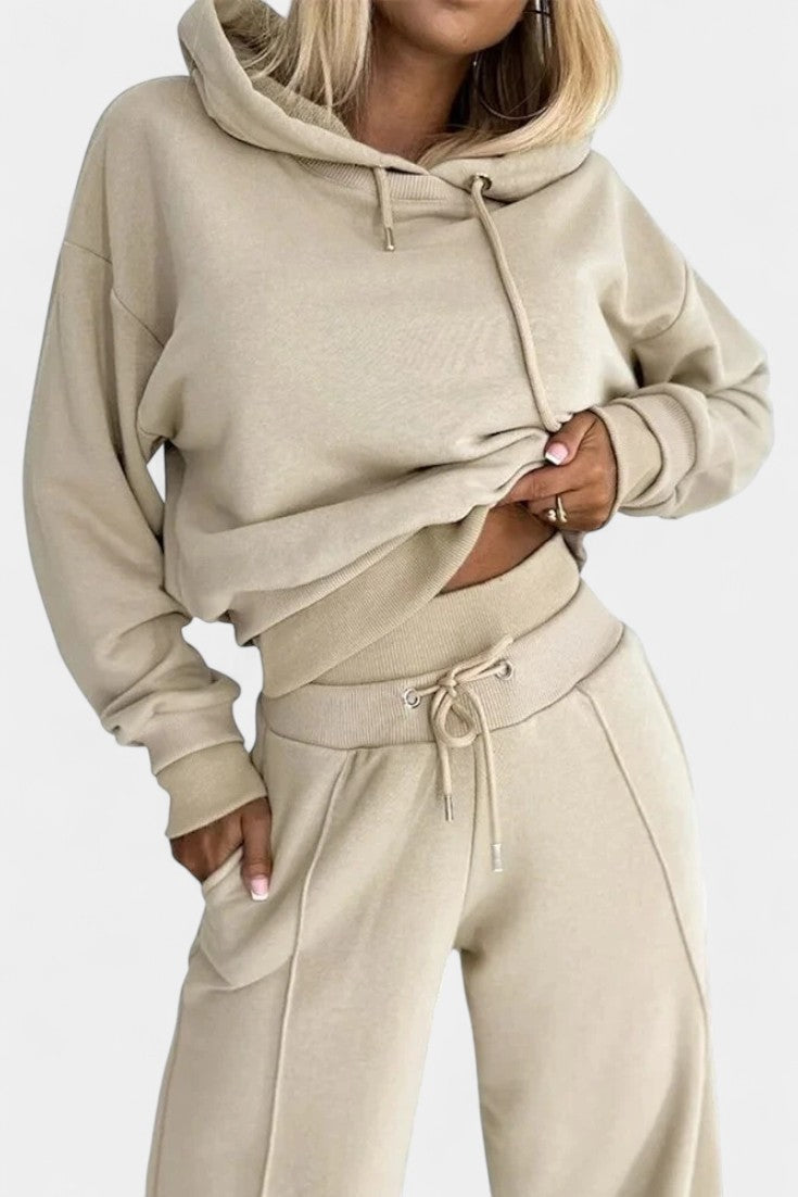 Tiziana Oversized Comfort Hoodie and High-Waisted Pants Set