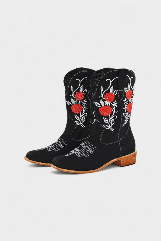Pink Virginia Embroidered Cowboy Boots