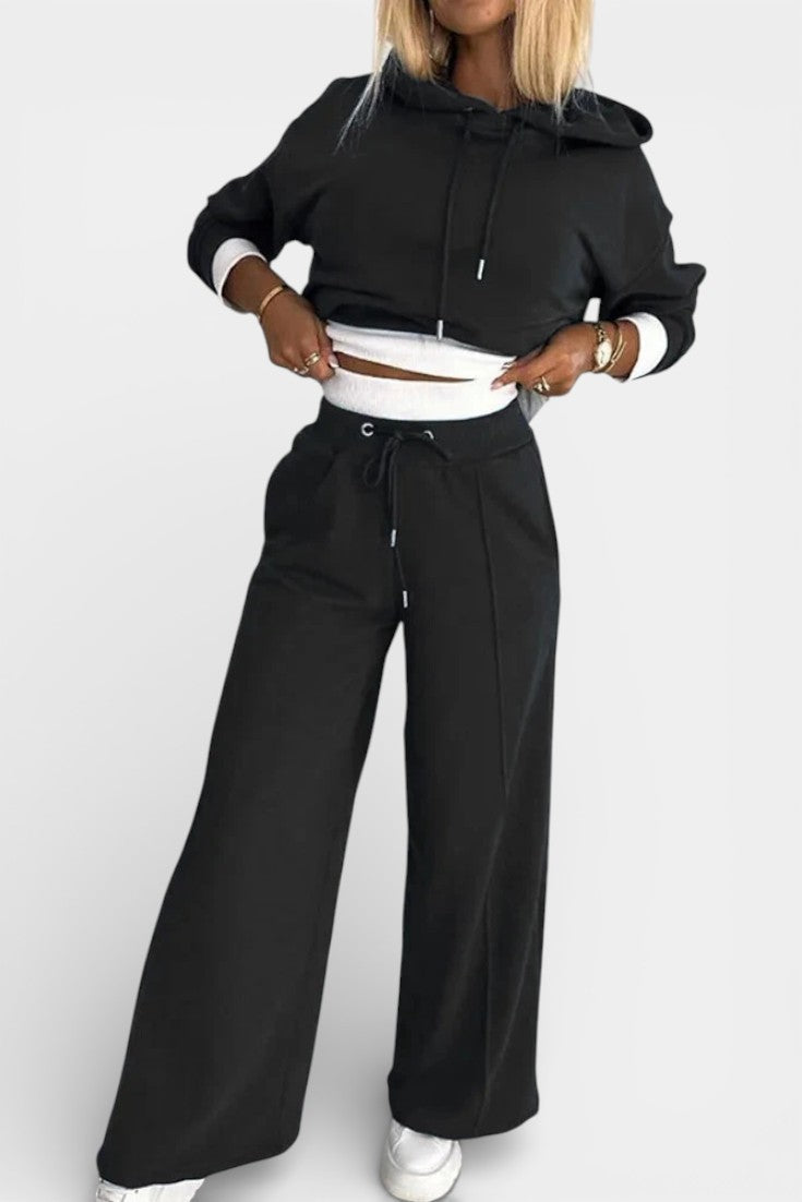 Tiziana Oversized Comfort Hoodie and High-Waisted Pants Set