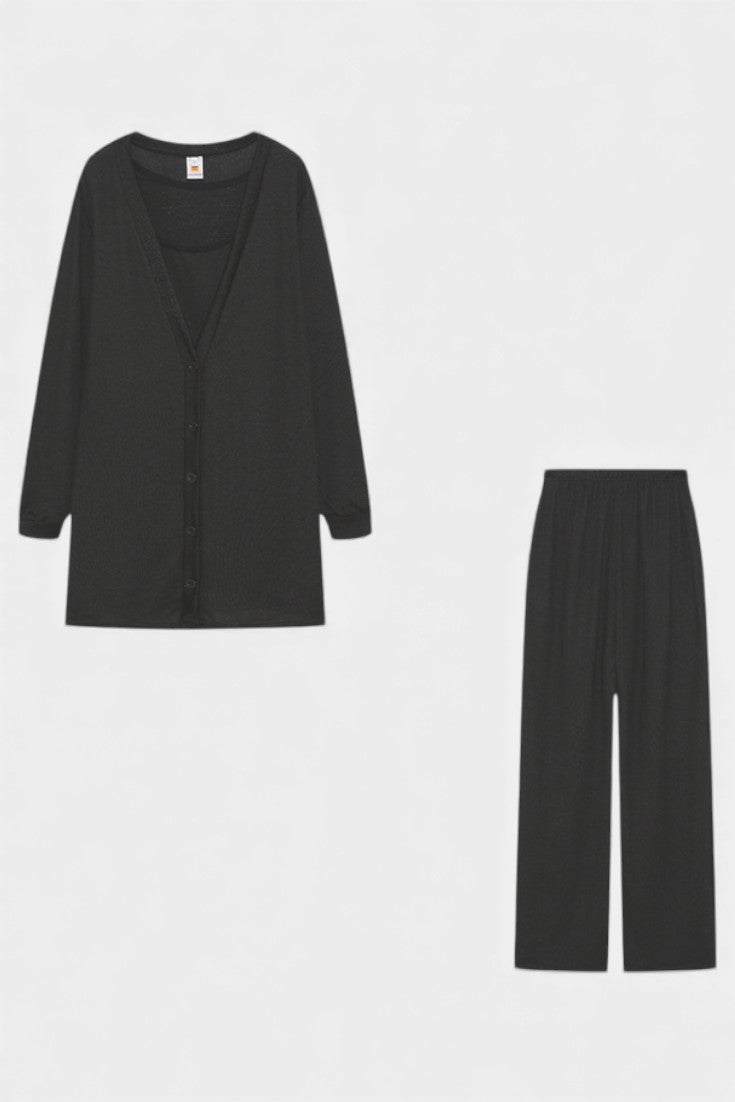Clélia Cozy Knit Three-Piece Ensemble