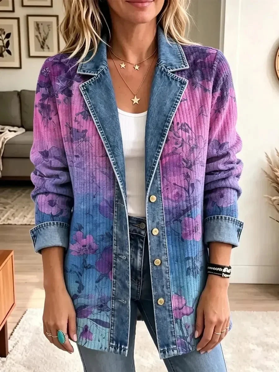 Evelyn | Retro Floral Art Jacket