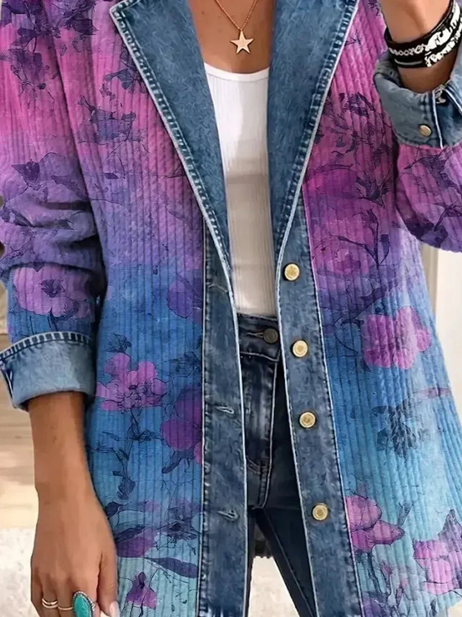 Evelyn | Retro Floral Art Jacket