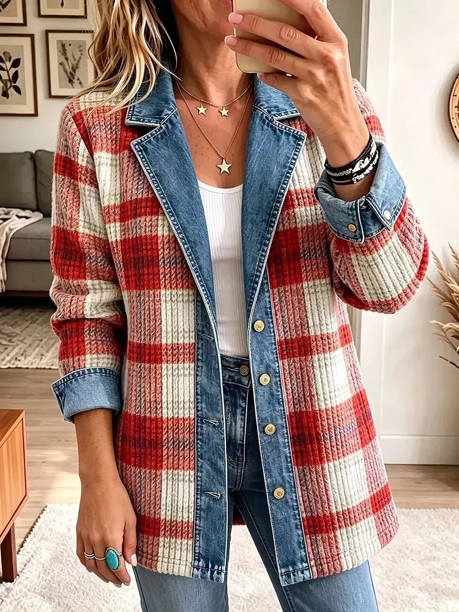 Scarlett | Vintage Patchwork Denim Jacket