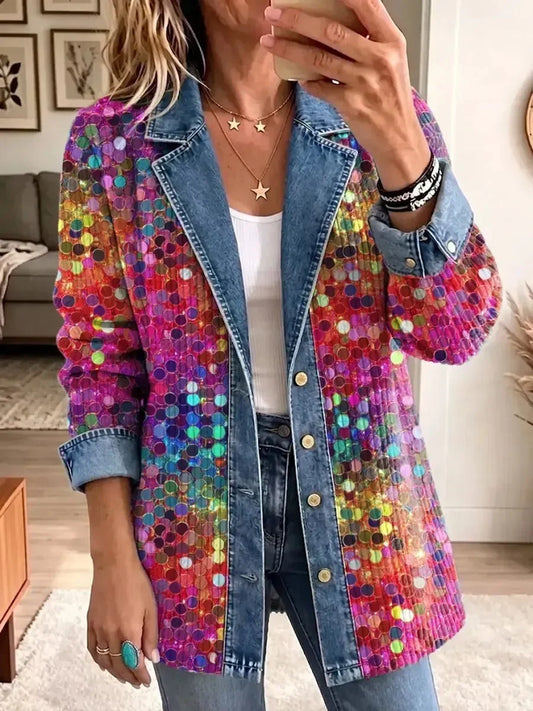 Eleanor | Sequin-Pattern Statement Jacket