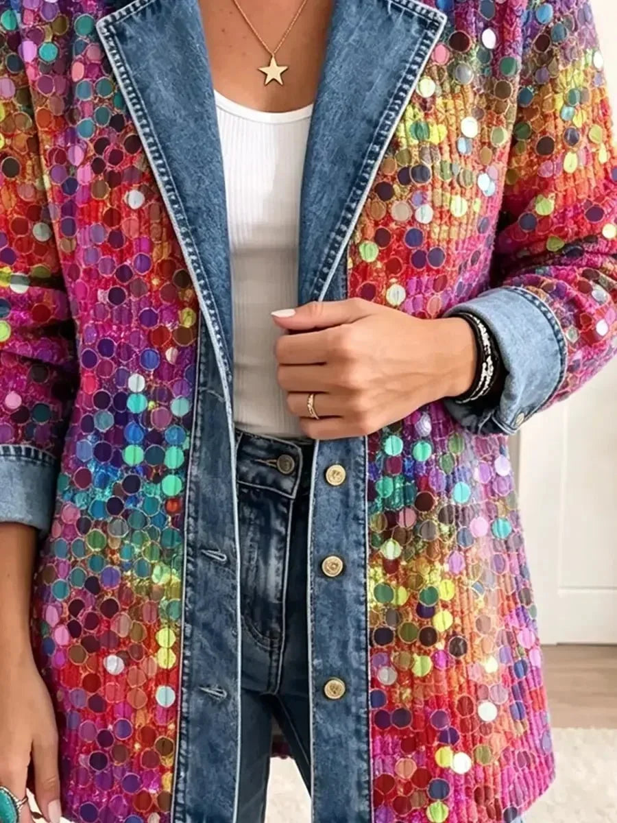 Eleanor | Sequin-Pattern Statement Jacket