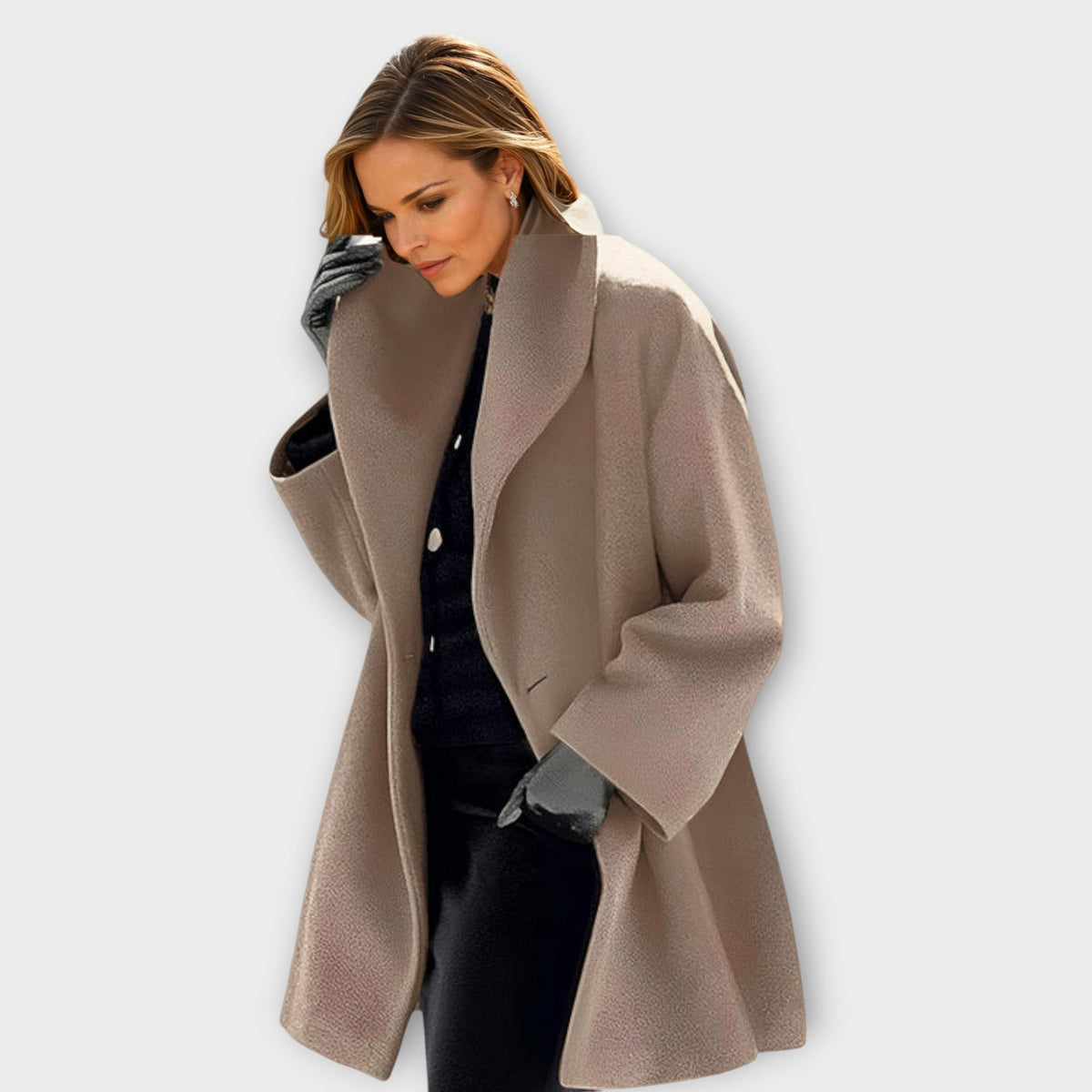 Kimberly | Shawl-Collar Wool-Blend Coat