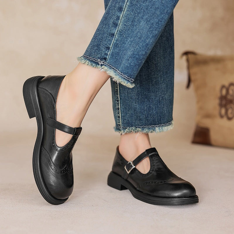 Rachel | Elegant Leather Mary Janes