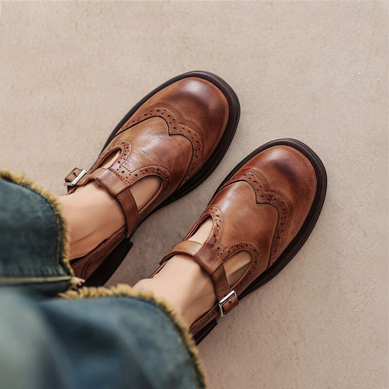 Rachel | Elegant Leather Mary Janes