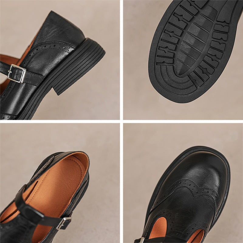 Rachel | Elegant Leather Mary Janes