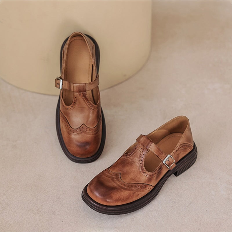 Rachel | Elegant Leather Mary Janes