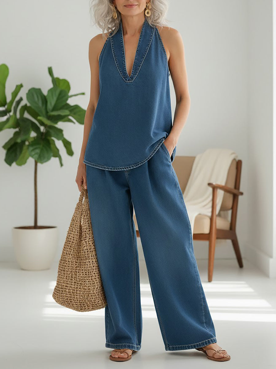 Louise | Two-Piece Denim Set