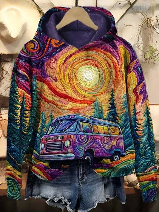 MARISKA | Vintage-Inspired Hoodie Perfect for Road Trips
