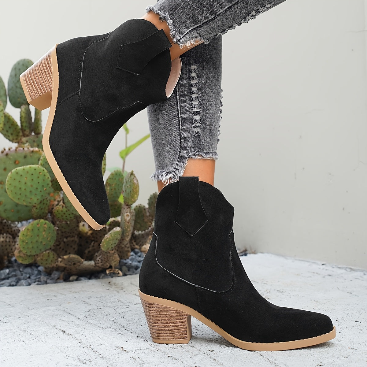 Naomi | Western Ankle Boots