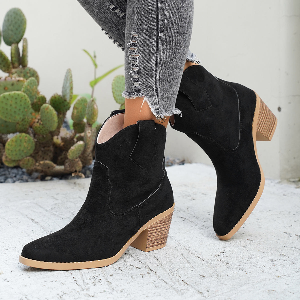 Naomi | Western Ankle Boots