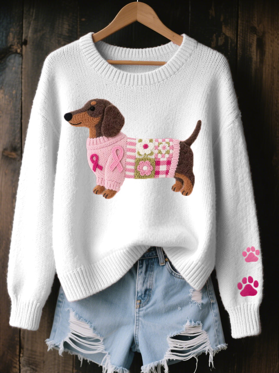 Naoni | Dachshund-Pattern Knit Sweater