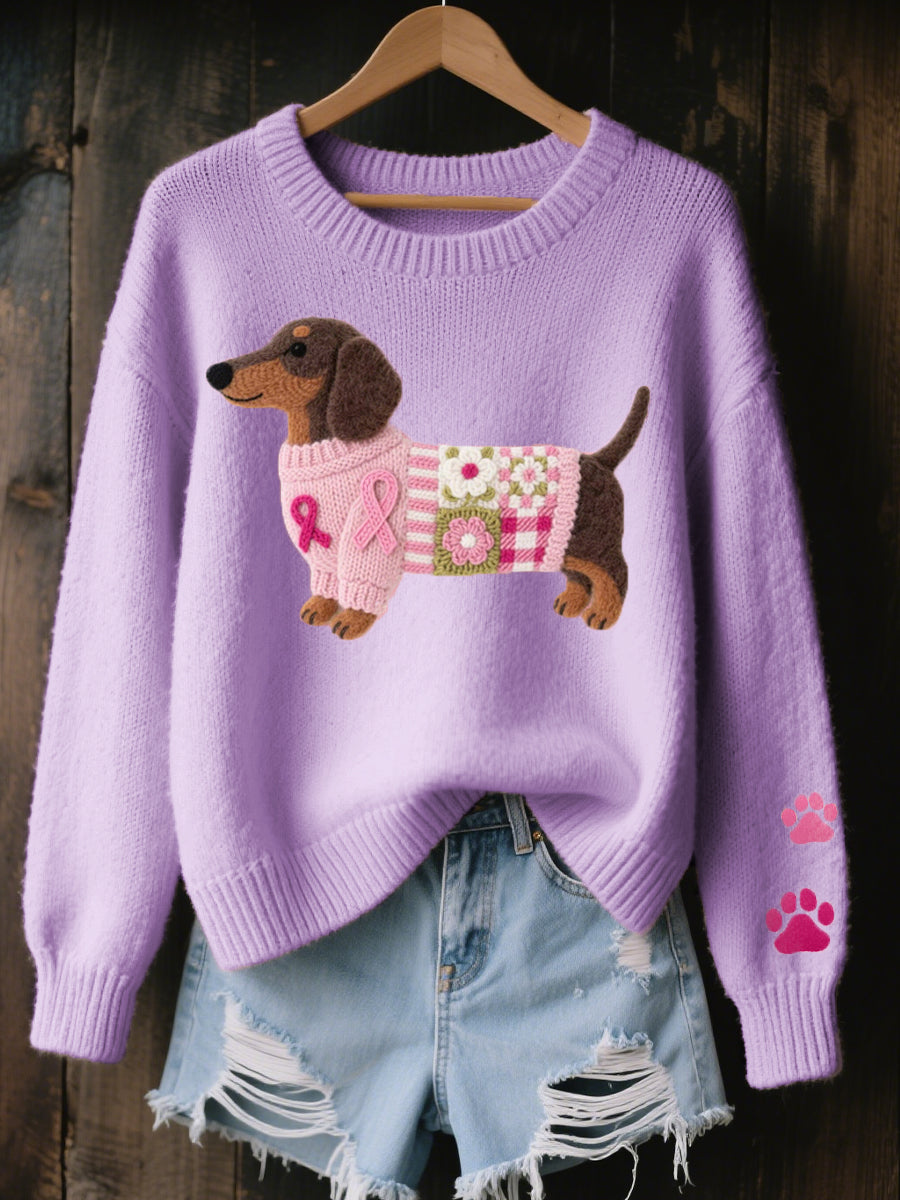 Naoni | Dachshund-Pattern Knit Sweater